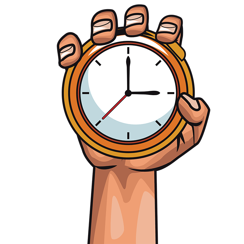 clock and hand-min